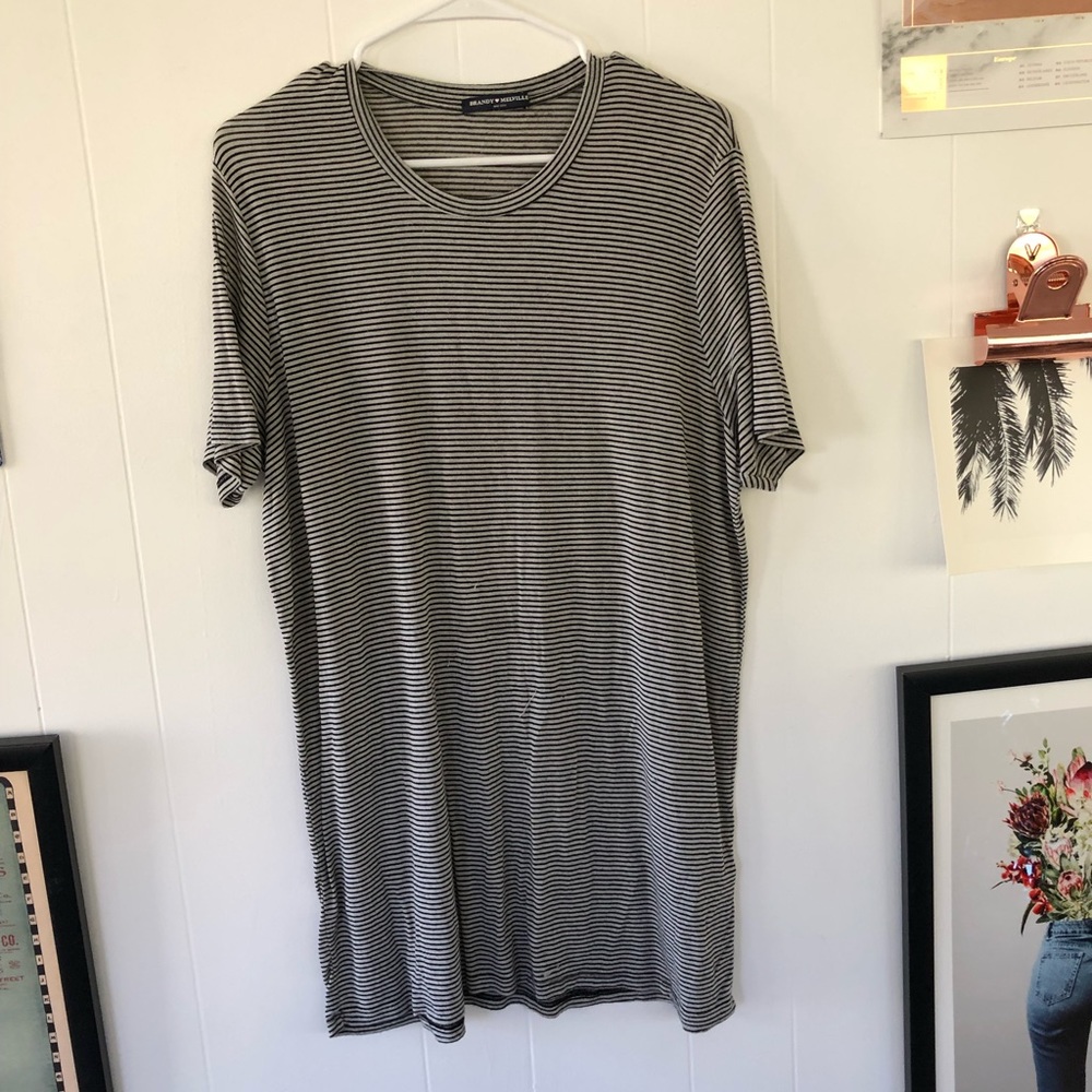 Striped T-shirt mini dress
